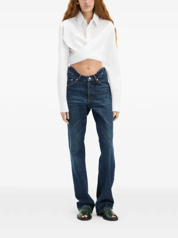 Jean Paul Gaultier Camisa The Cropped Cache-Coeur De Algodão