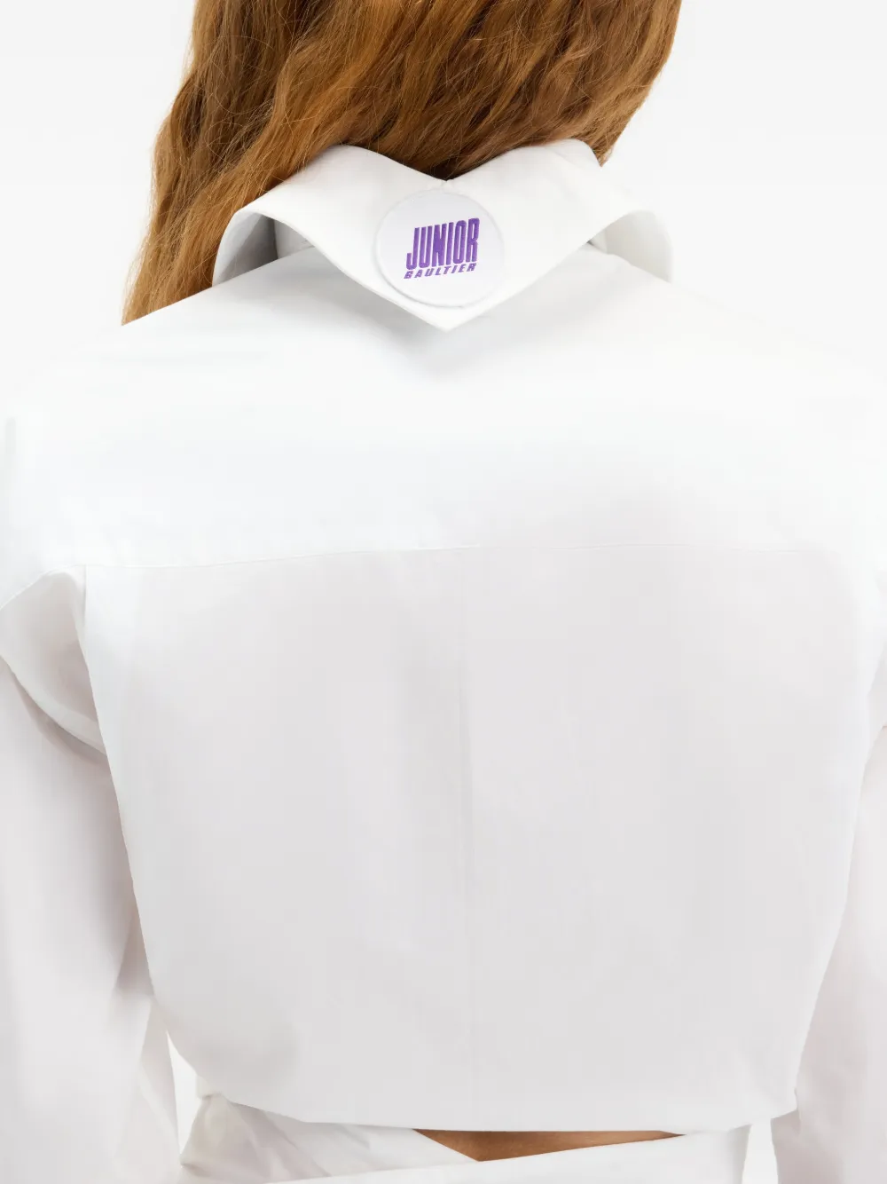 Jean Paul Gaultier The Cropped Cache-Coeur katoenen overhemd Wit