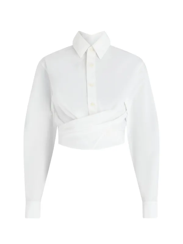 Jean Paul Gaultier Camisa The Cropped Cache-Coeur De Algodão