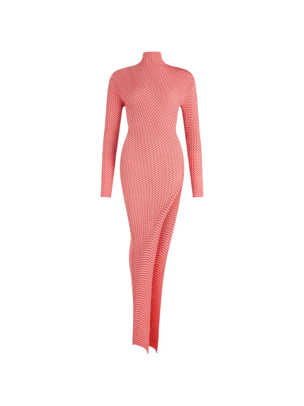 Jean Paul Gaultier Abito lungo asimmetrico The Gingham - Rosso