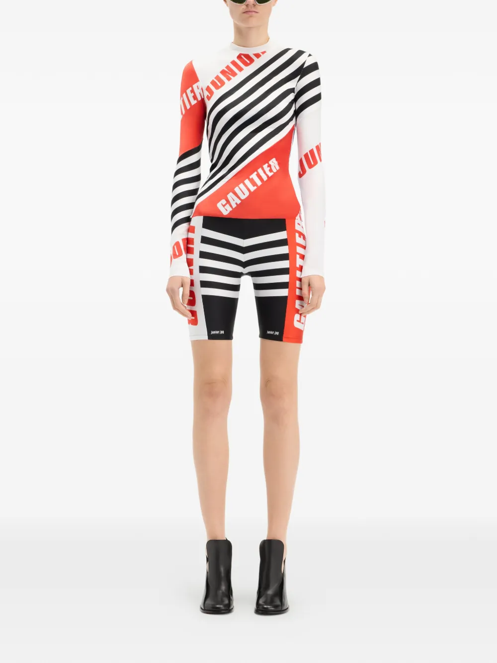 Jean Paul Gaultier Junior Gaultier cycling-printed Stretch Shorts