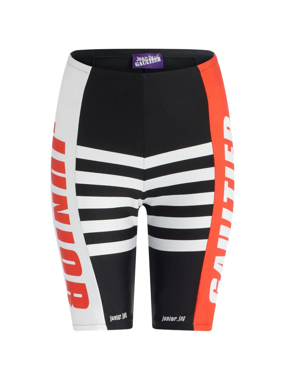 Jean Paul Gaultier Junior Gaultier cycling-printed stretch shorts - Black