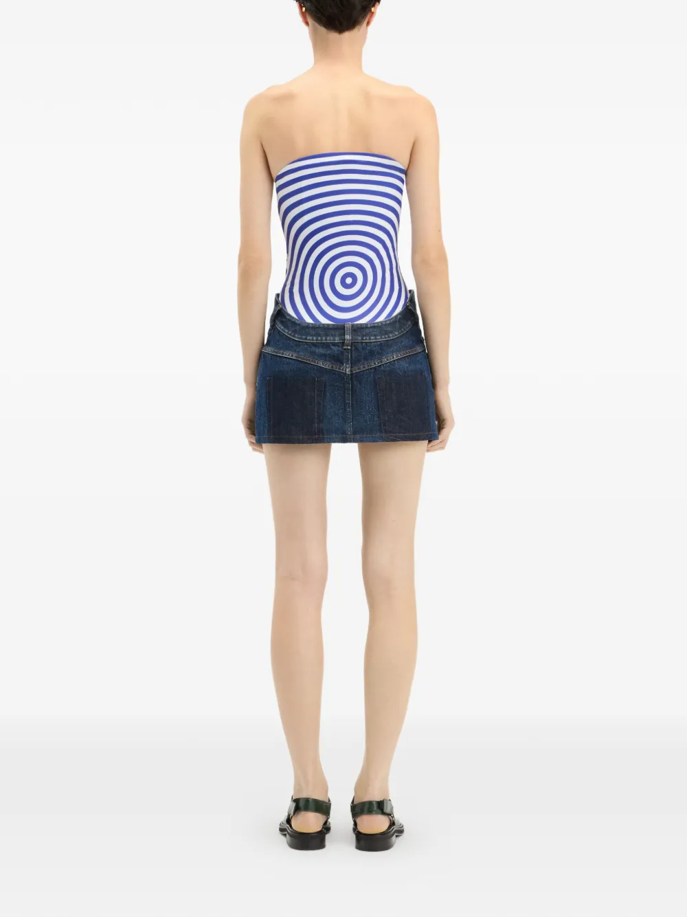 Jean Paul Gaultier The Curved denim mini-rok Blauw
