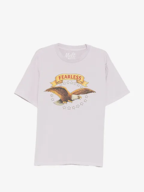Melt eagle print T-shirt