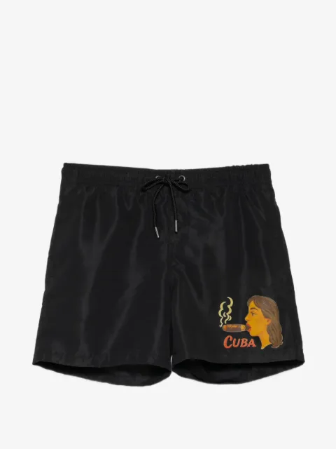 Melt drawstring graphic shorts