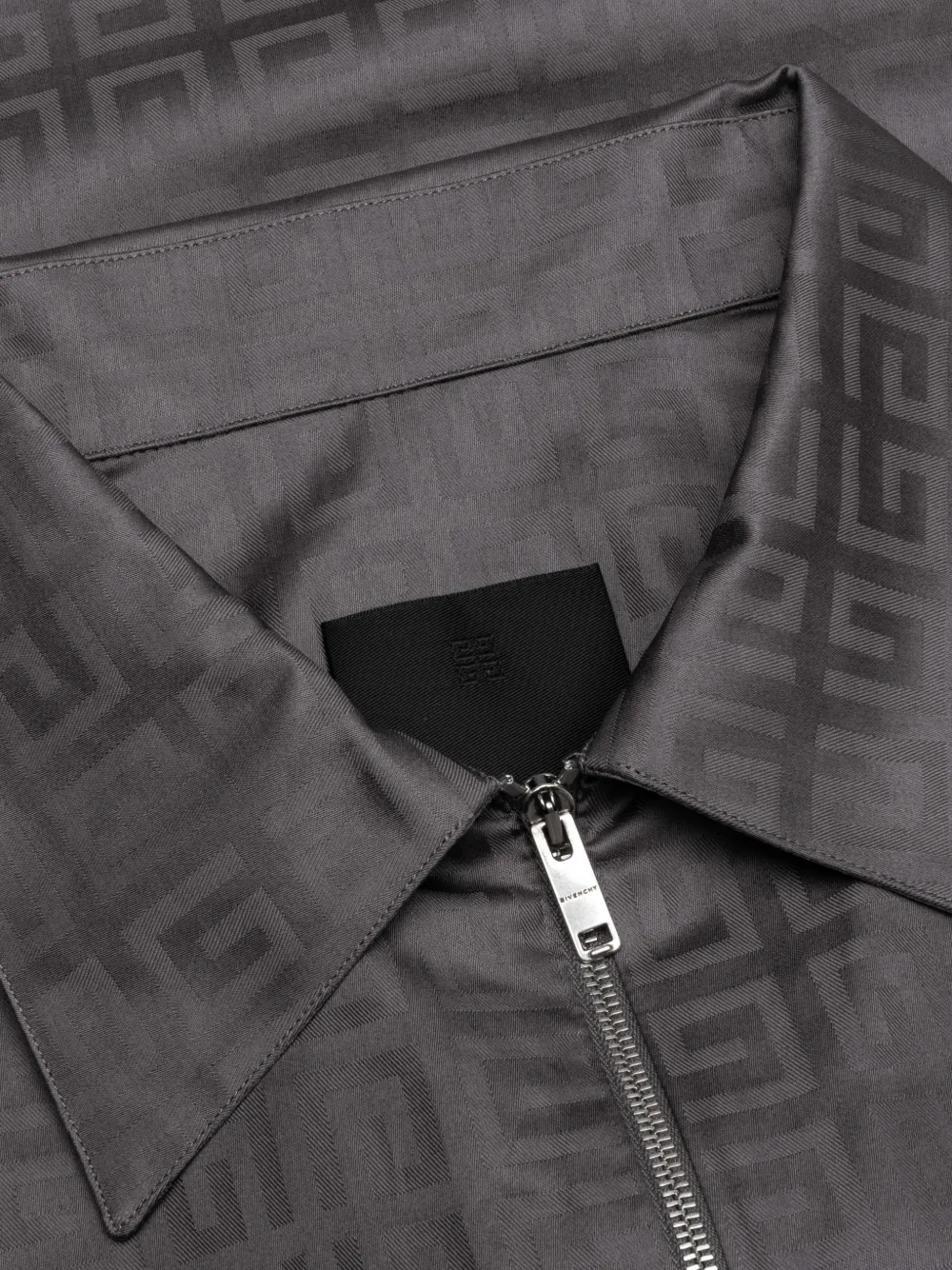 Givenchy Overhemd met rits en patroon Grijs
