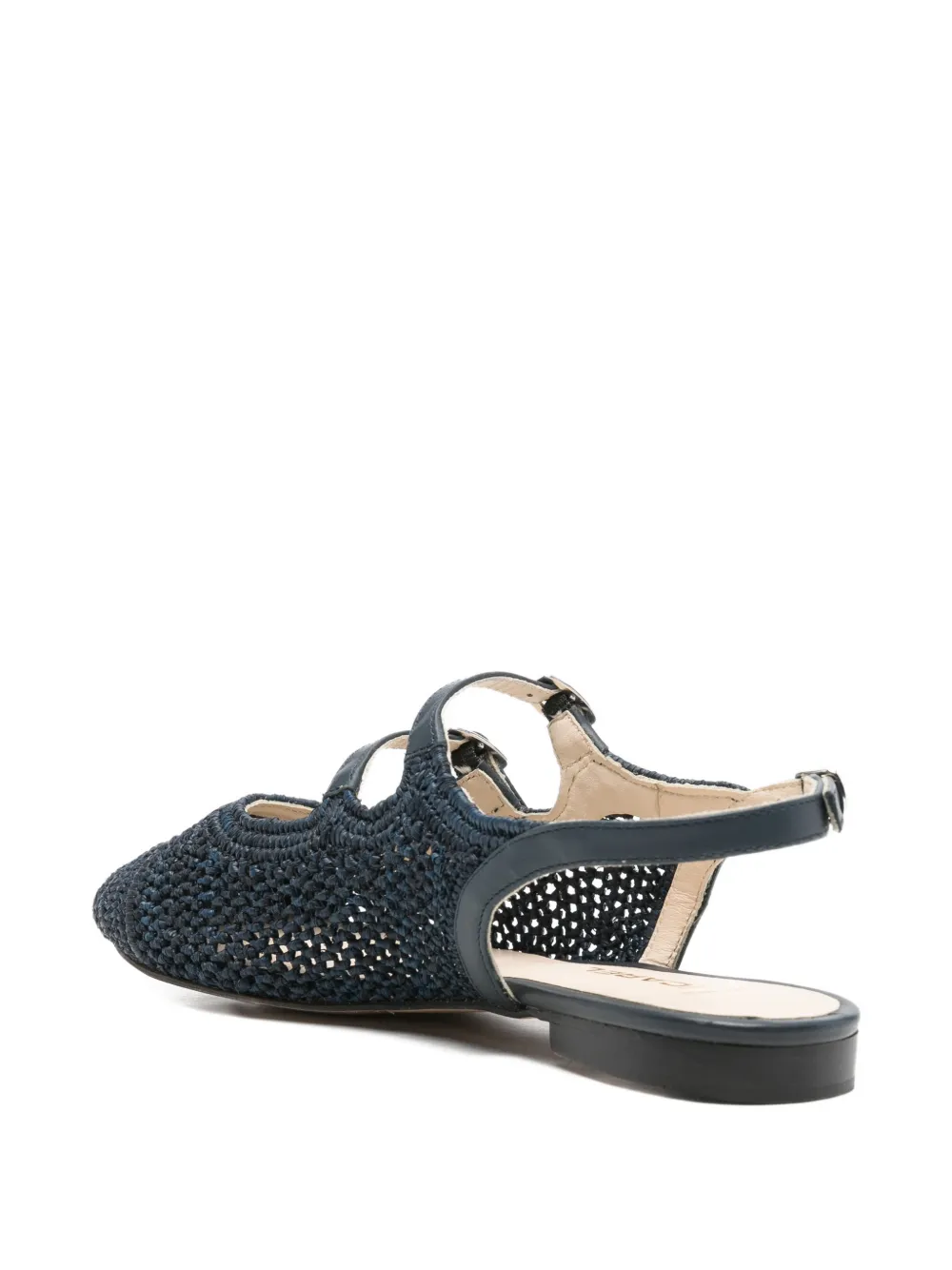 Carel Paris Balma buckle-strap flat pumps Blauw