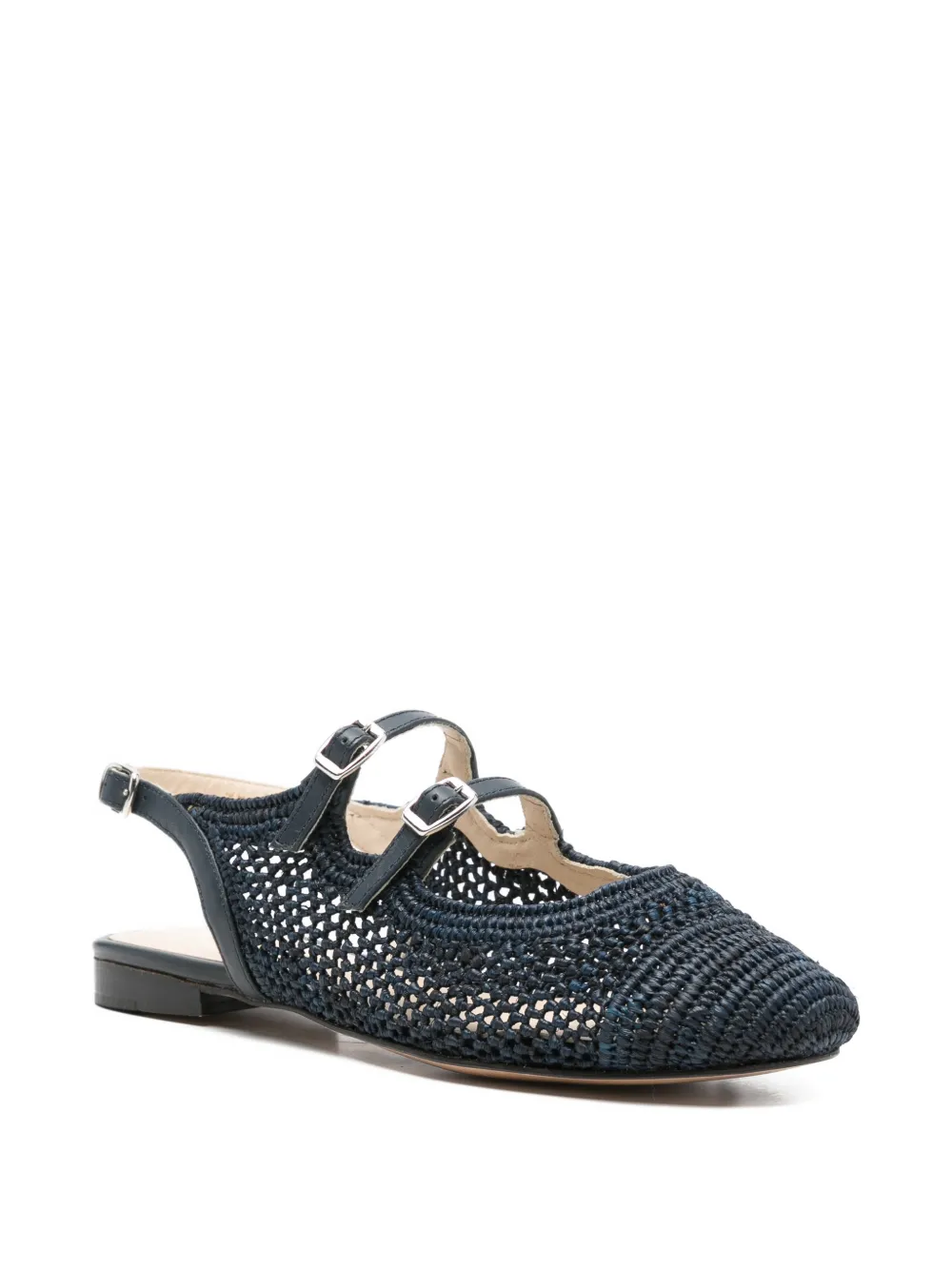 Carel Paris Balma buckle-strap flat pumps Blauw