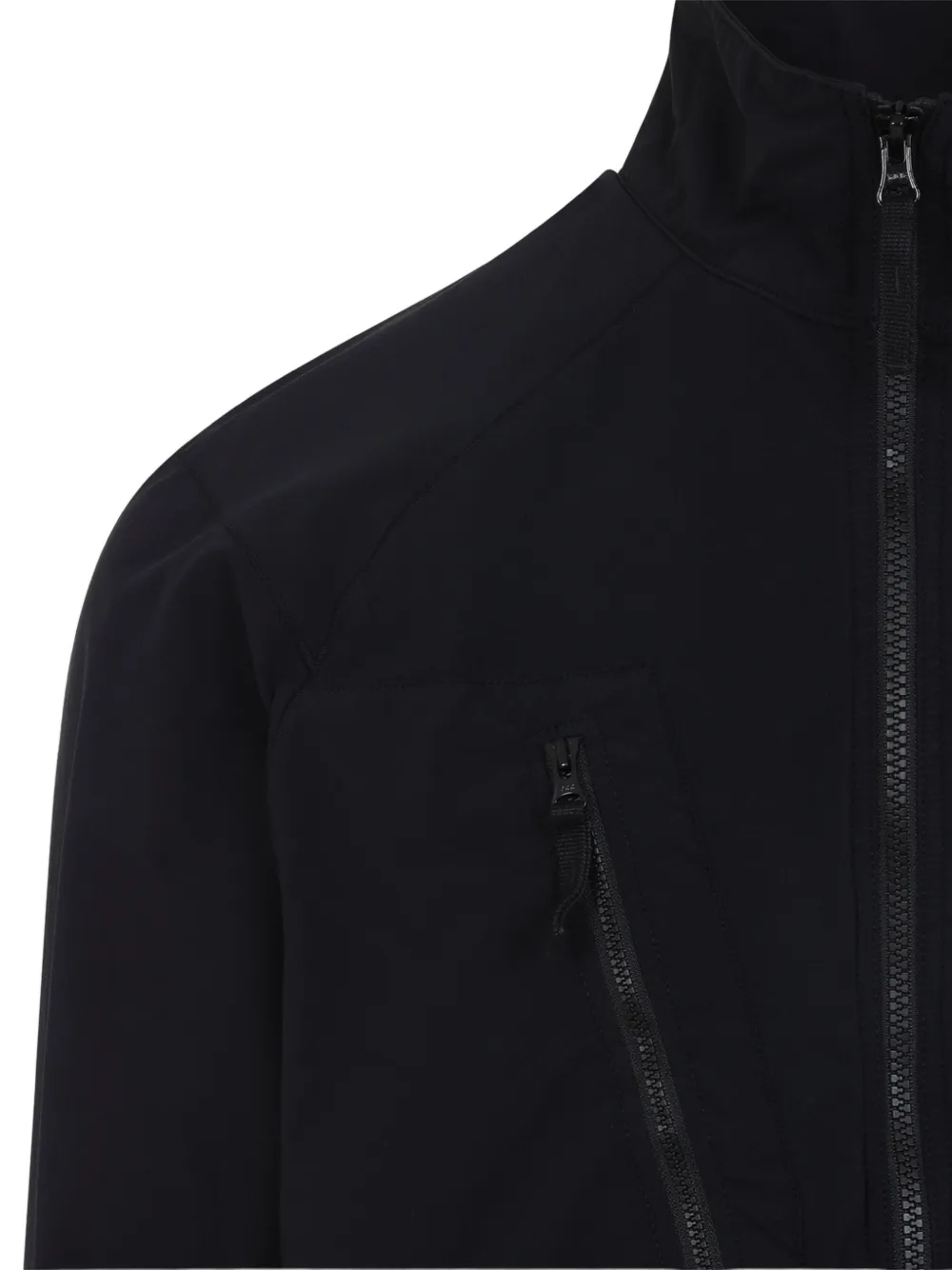 Stone Island Jack met rits en zak Zwart