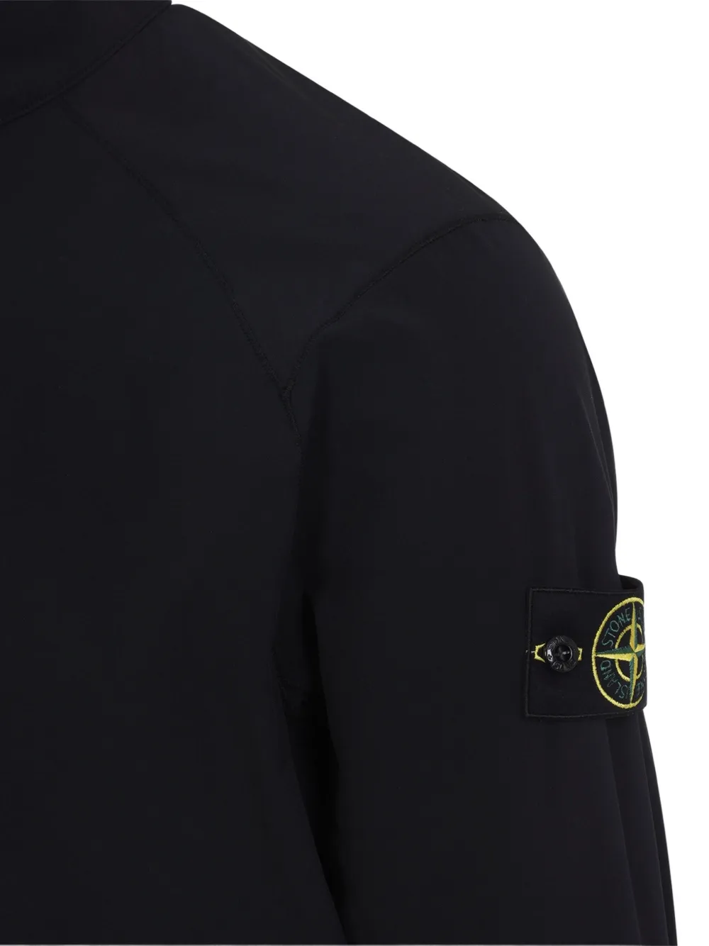 Stone Island Jack met rits en zak Zwart