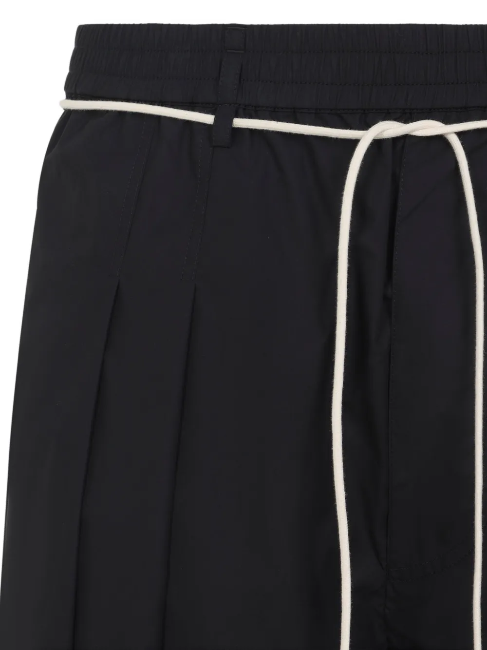  Mordecai Pleated Drawstring Trousers - Black 