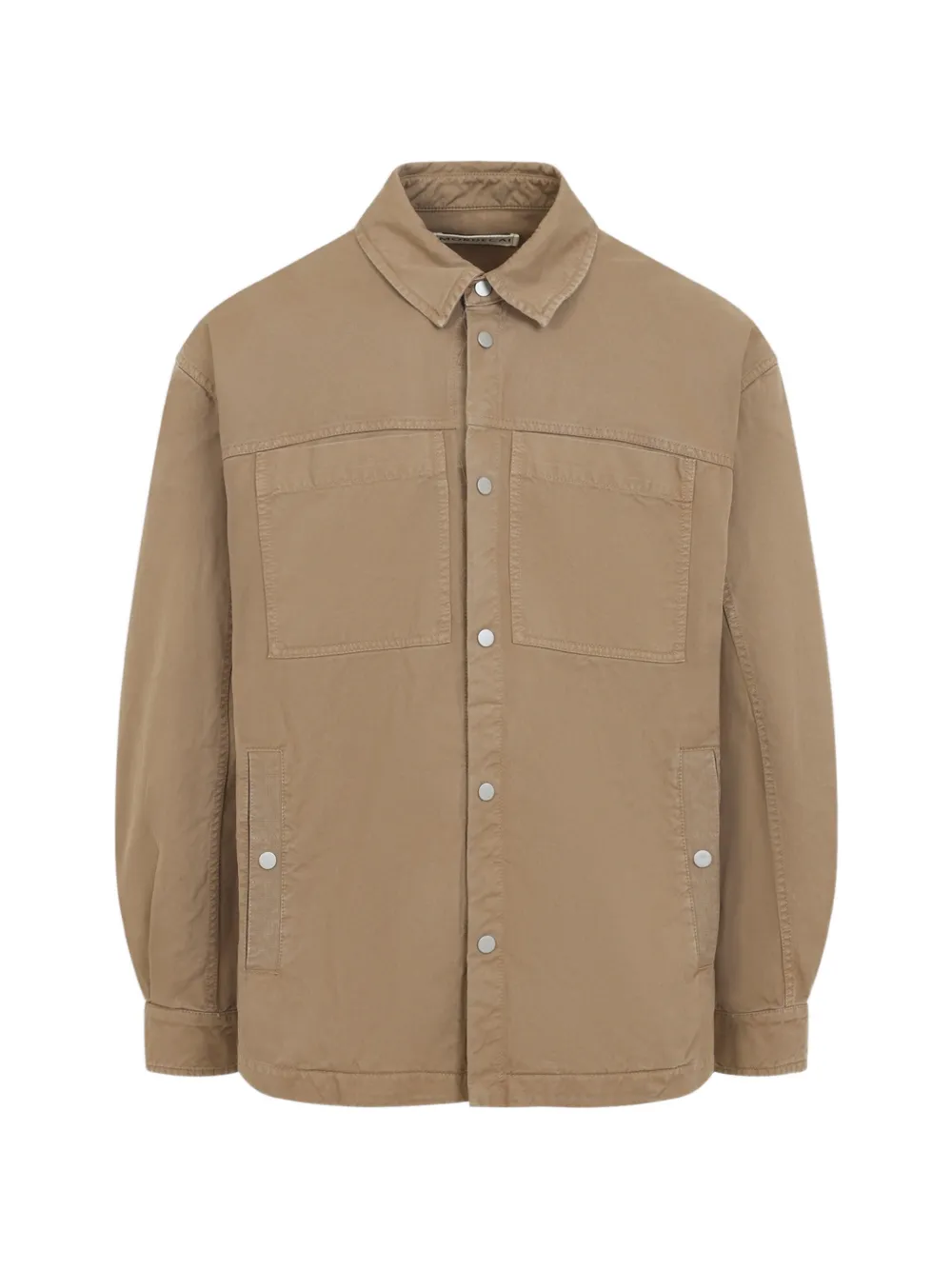 Mordecai Flap Pocket Stripe Back Shirt In Neutral