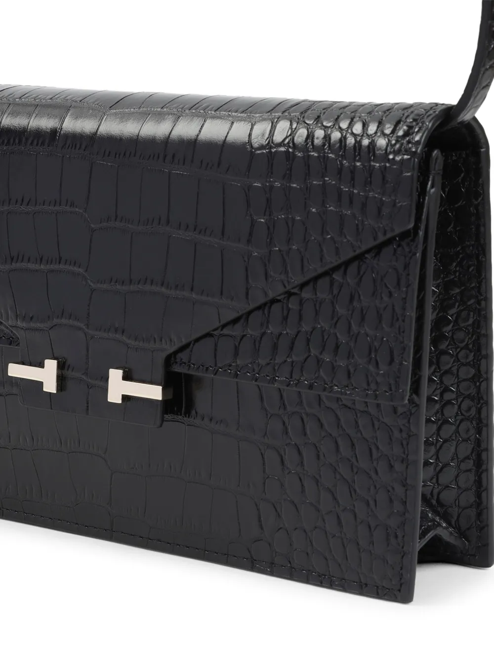  Tom Ford Crocodile-effect Shoulder Bag - Black 