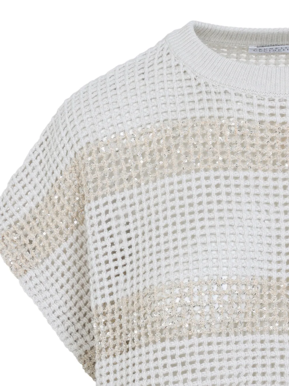 Brunello Cucinelli Gestreepte top Wit