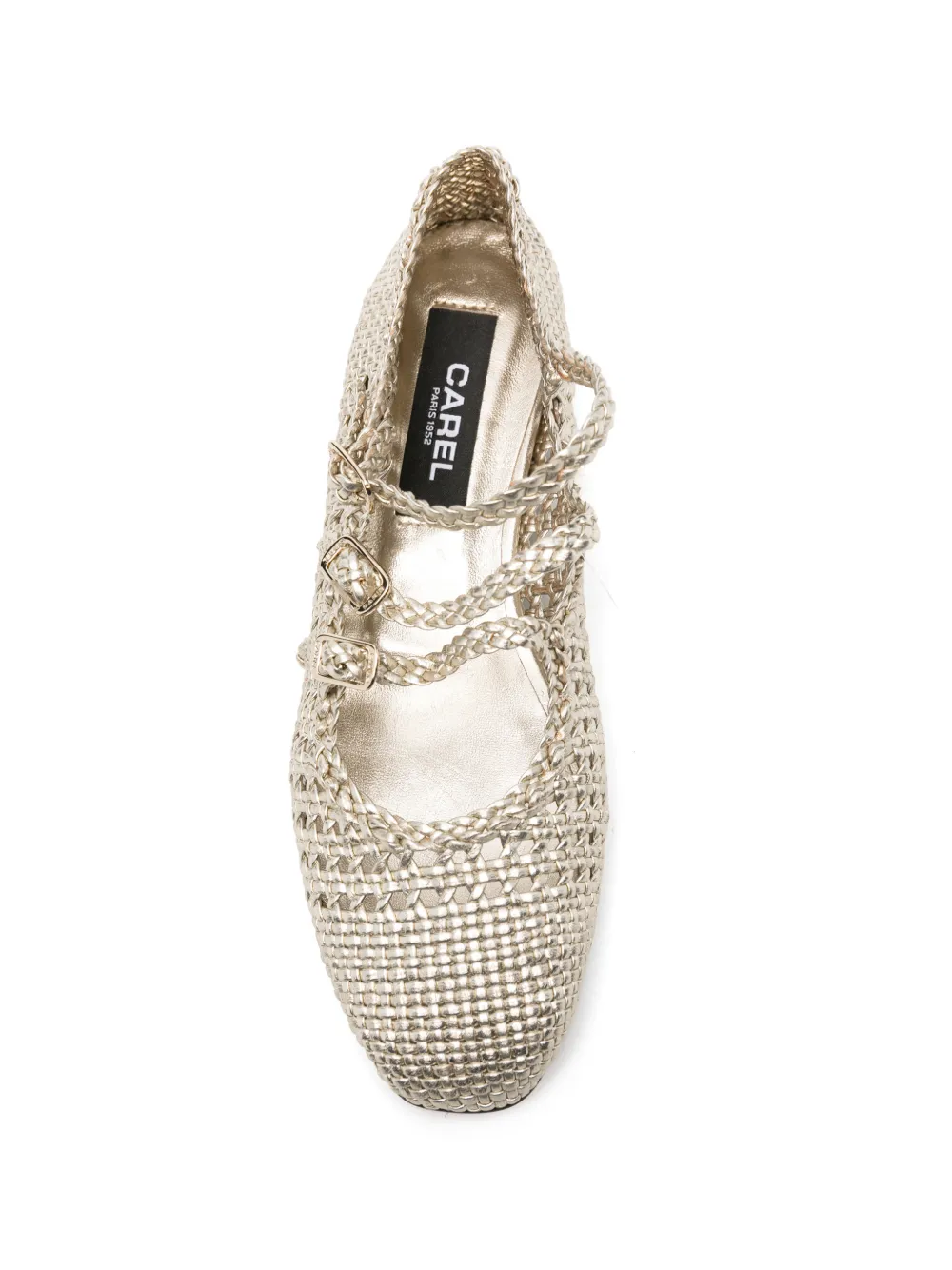 Carel Paris Ariana T braided flat pumps Goud