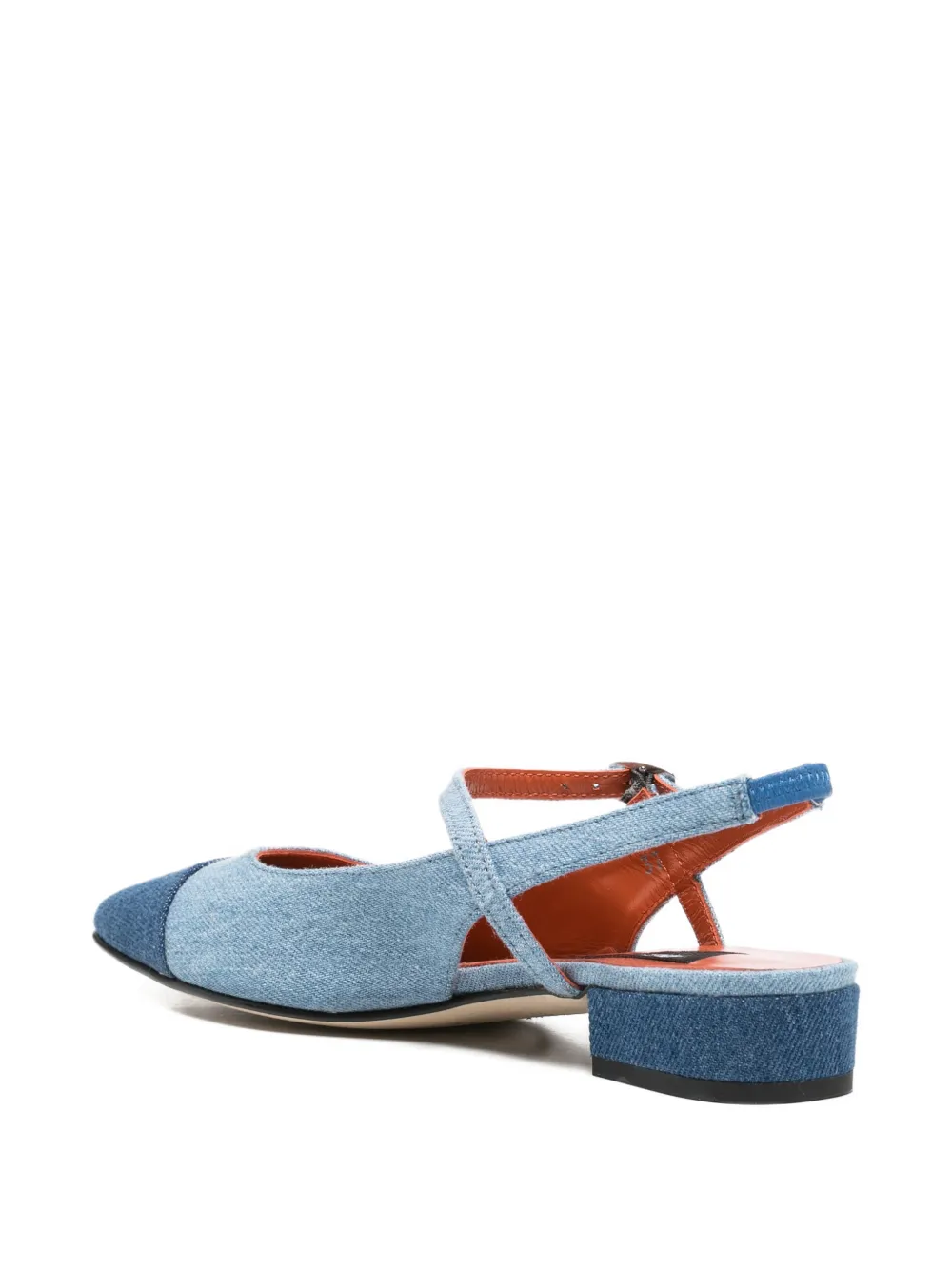 Carel Paris Oceano cap-toe flat pumps Blauw