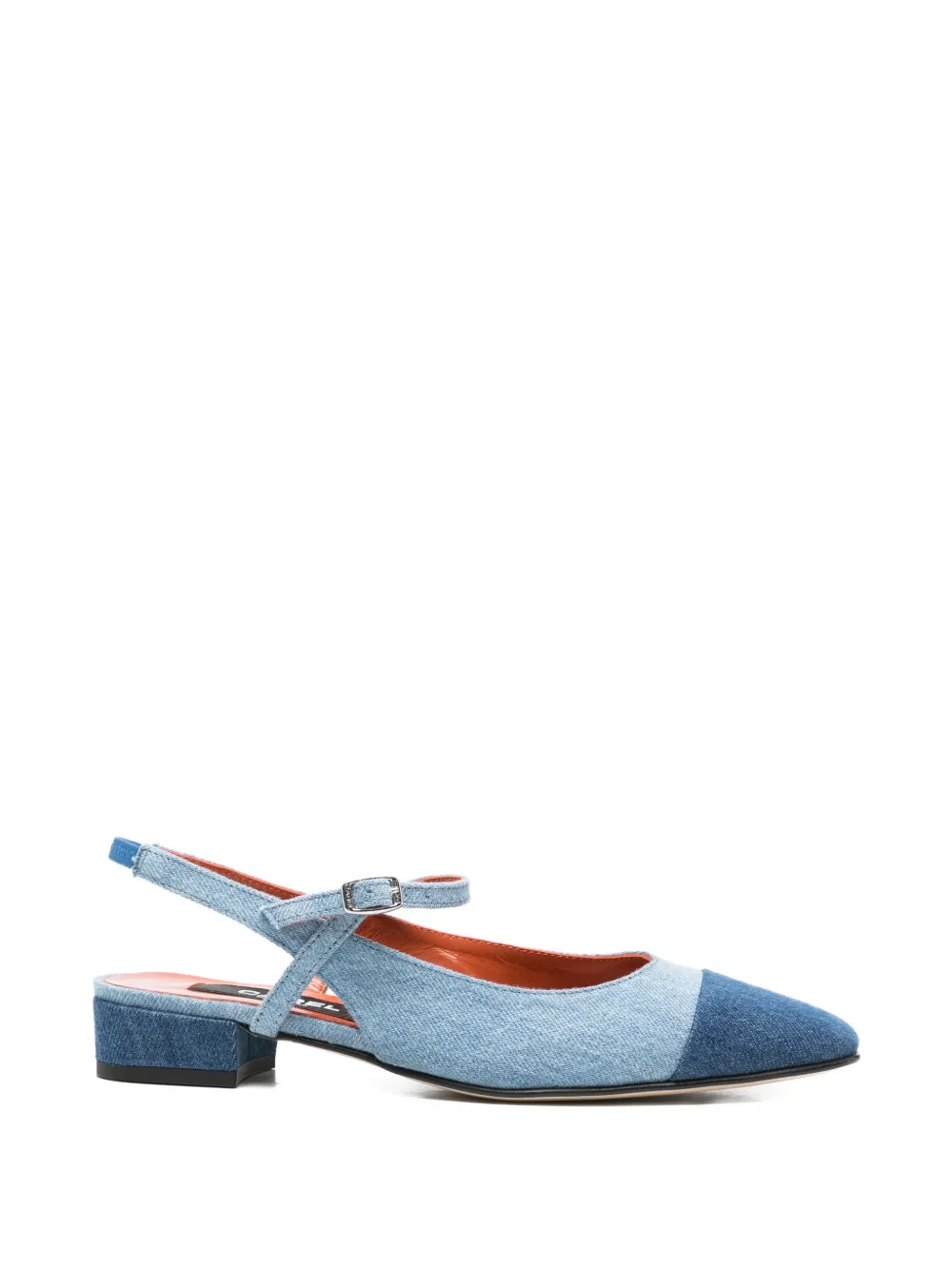 Carel Paris Oceano cap-toe flat pumps Blauw