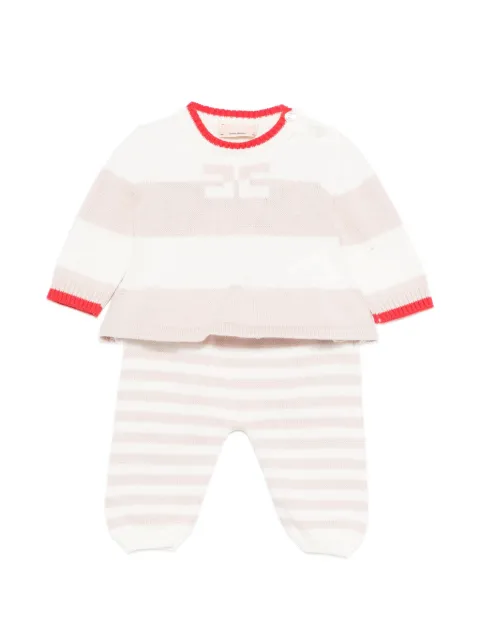 Elisabetta Franchi La Mia Bambina striped baby trousers (set of two)