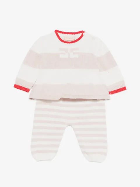 Elisabetta Franchi La Mia Bambina Gestreifte Babyhosen (2er-Set)