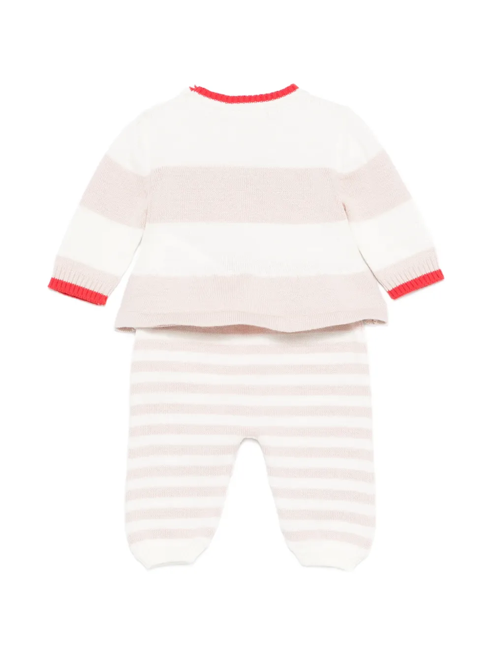 Elisabetta Franchi La Mia Bambina Gestreepte broek (set van twee) Beige