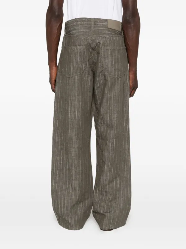 Sunflower Wide Twist Striped Straight Jeans | Green | FARFETCH RO