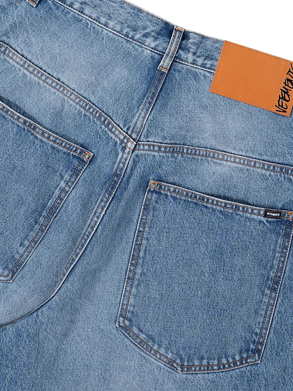 VETEMENTS Jeans met tekst Blauw