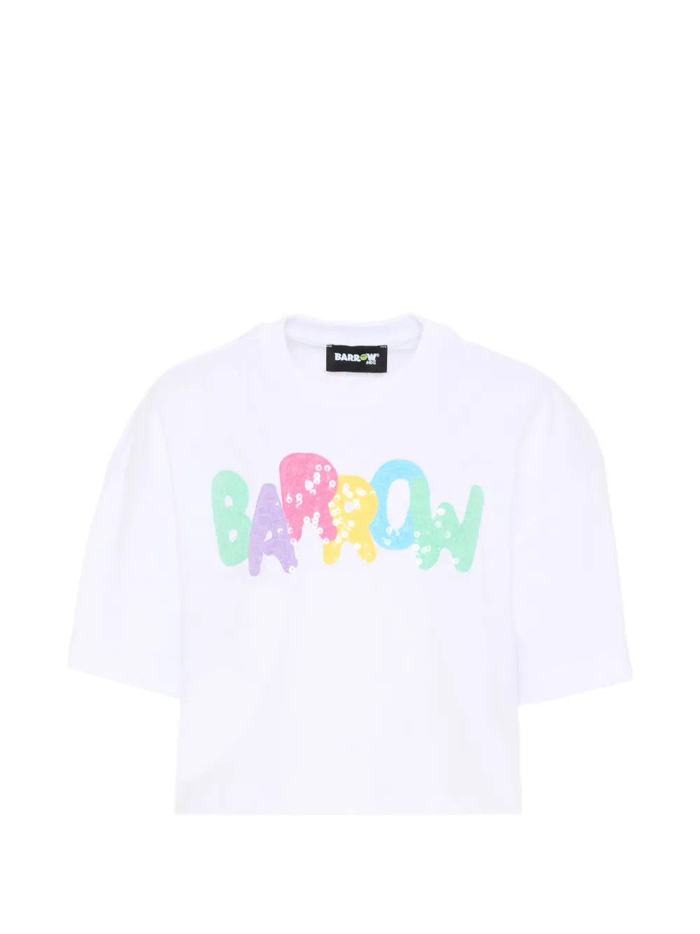 Barrow kids sequin t-shirt - Bianco