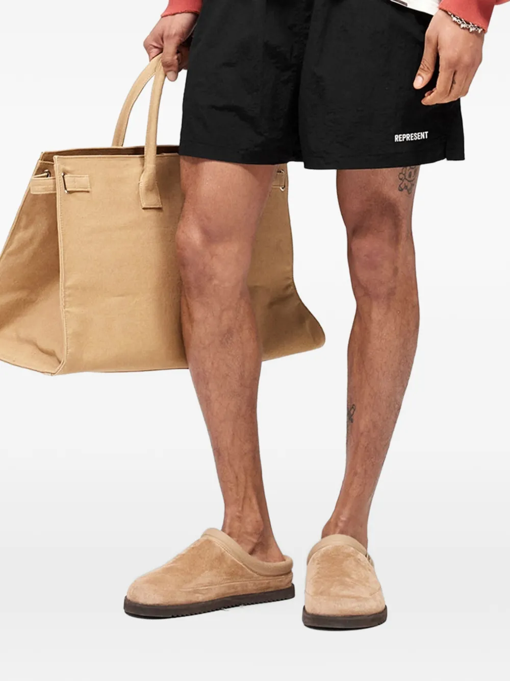 Represent Zwembroek met trekkoord Zwart