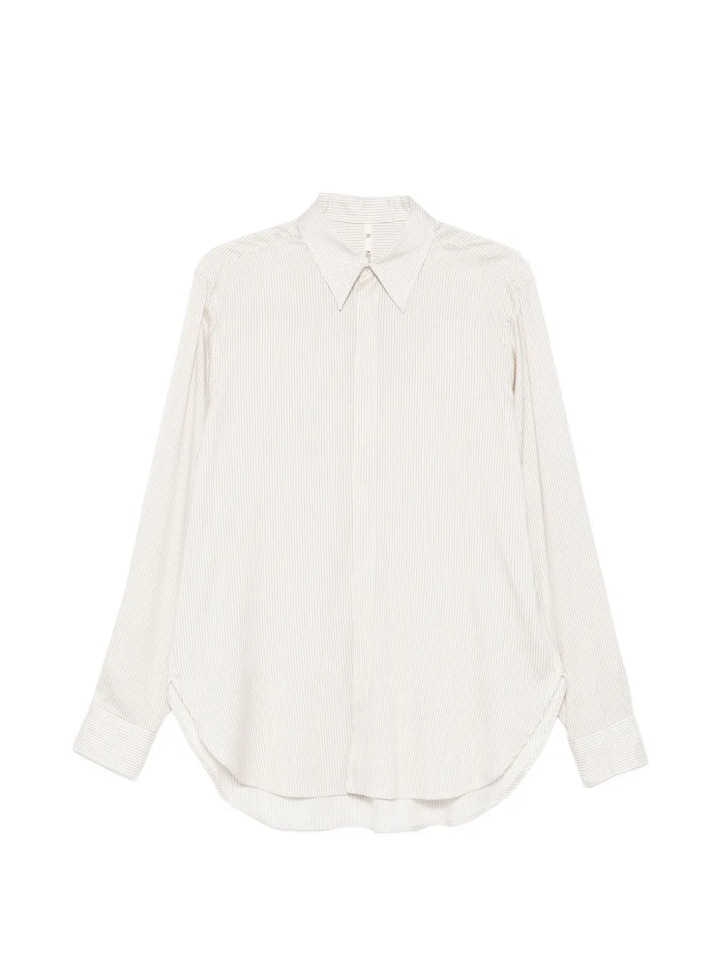 Petar Petrov striped curved-hem shirt - Bianco