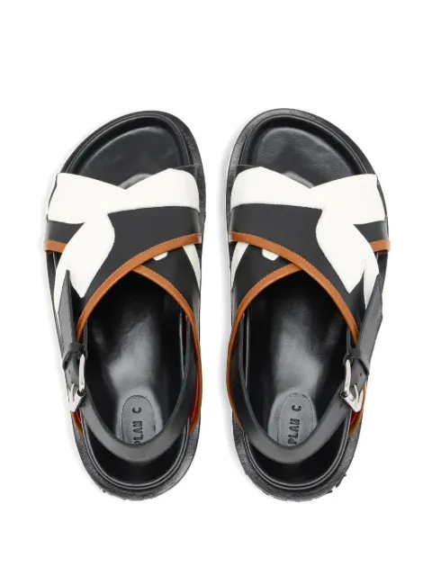 Plan C criss cross-strap sandals