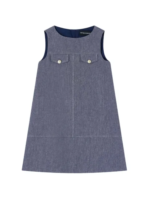 Emporio Armani Kids vestido acampanado con bolsillo en el pecho