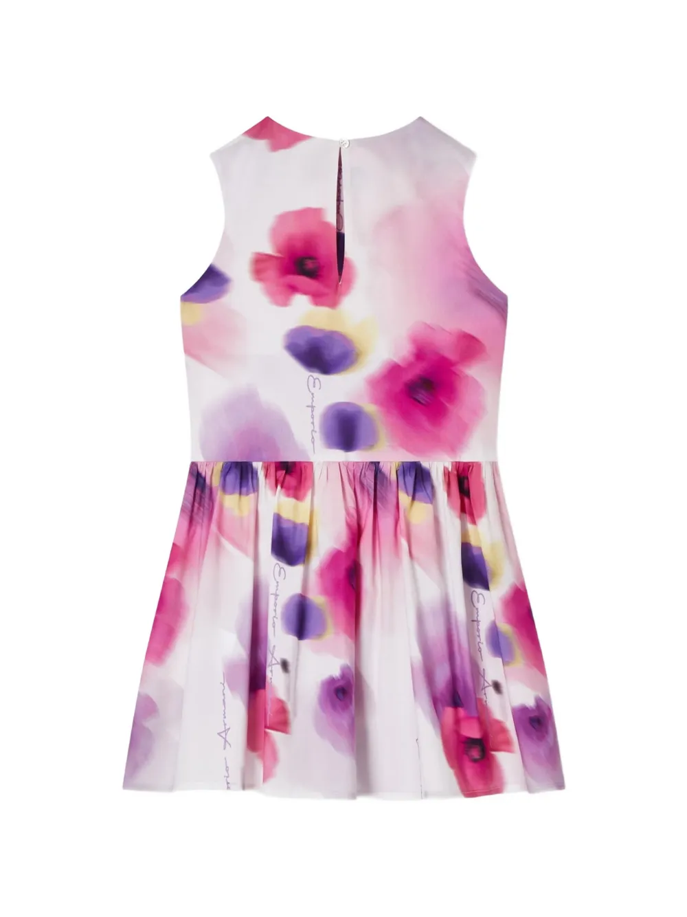 Emporio Armani Kids Jurk met bloemenprint Wit