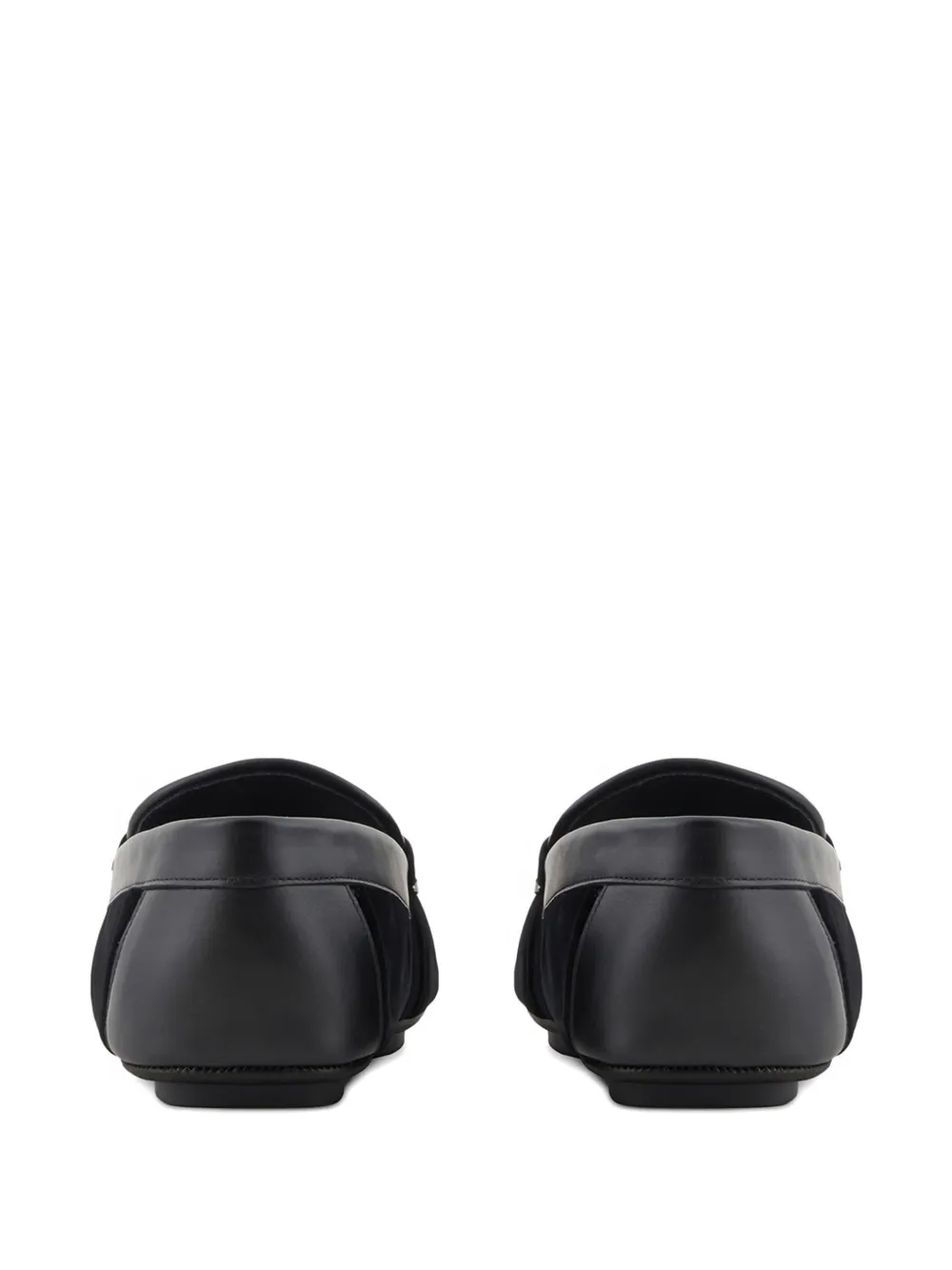 Giorgio Armani Loafers met logodetail Zwart