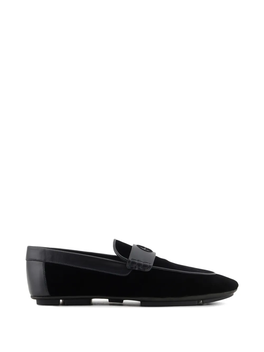 Giorgio Armani logo-detail loafers - Nero