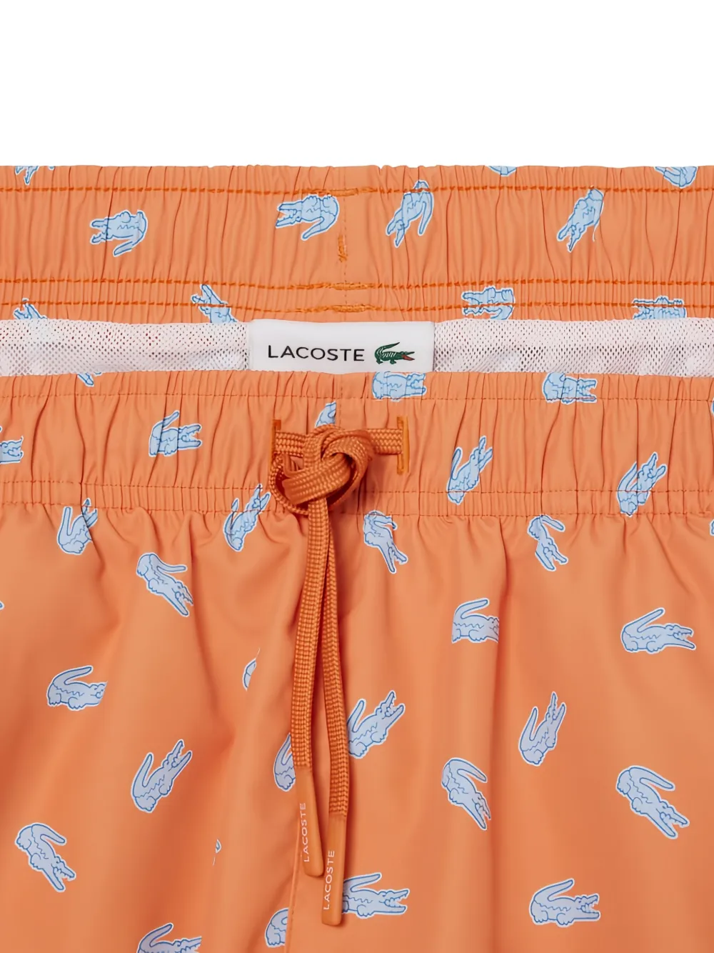 Lacoste Zwembroek met krokodil-print Oranje