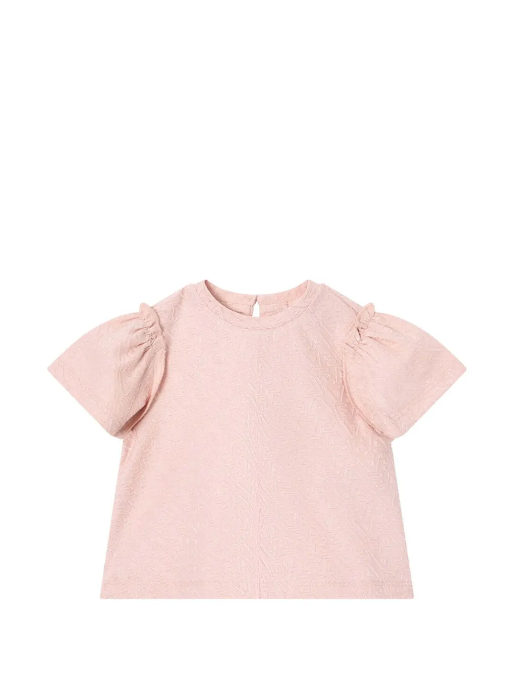 Emporio Armani Kids ruffled T-shirt - Rosa