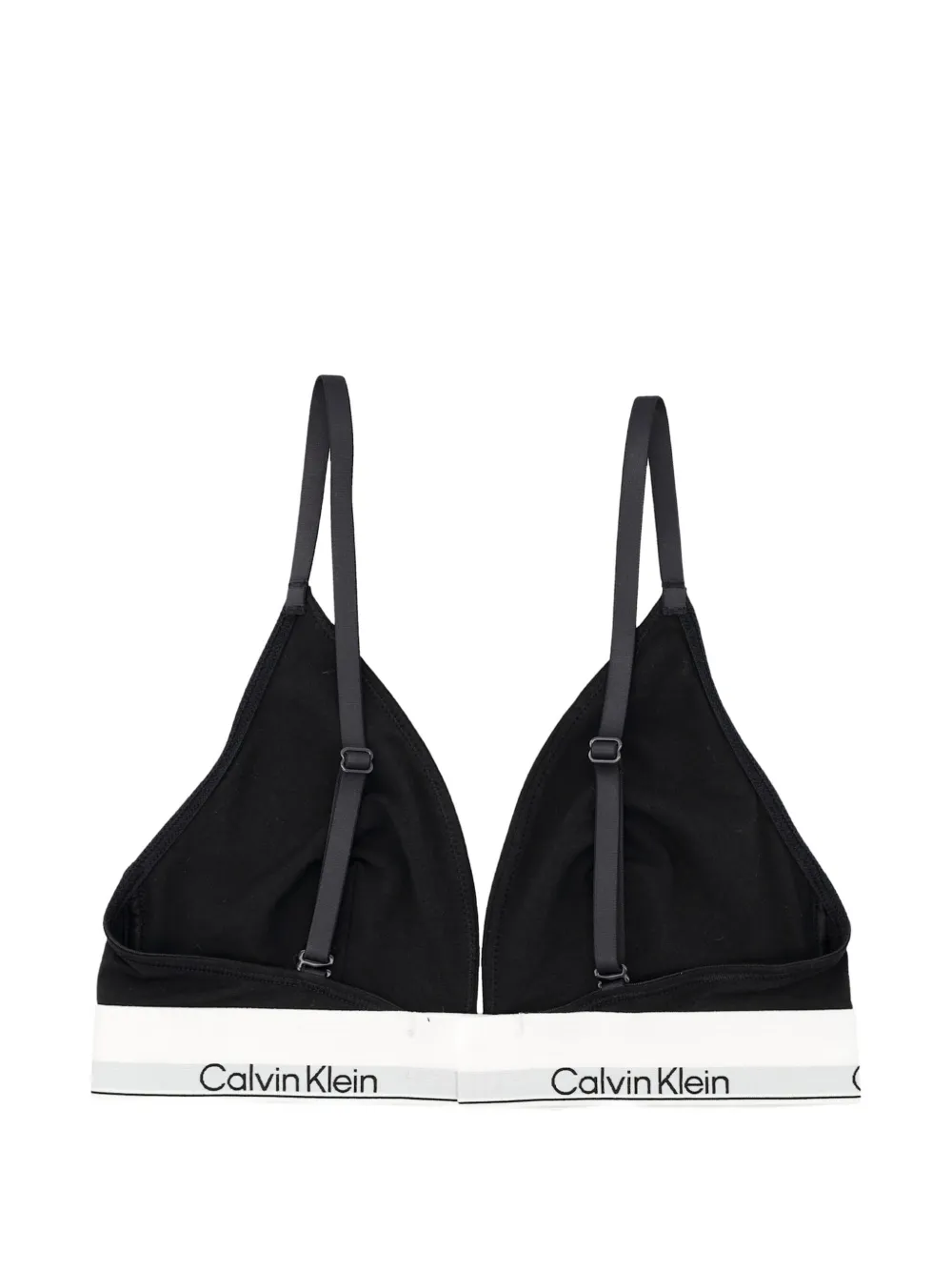 Calvin Klein Triangel bh met logoband Zwart