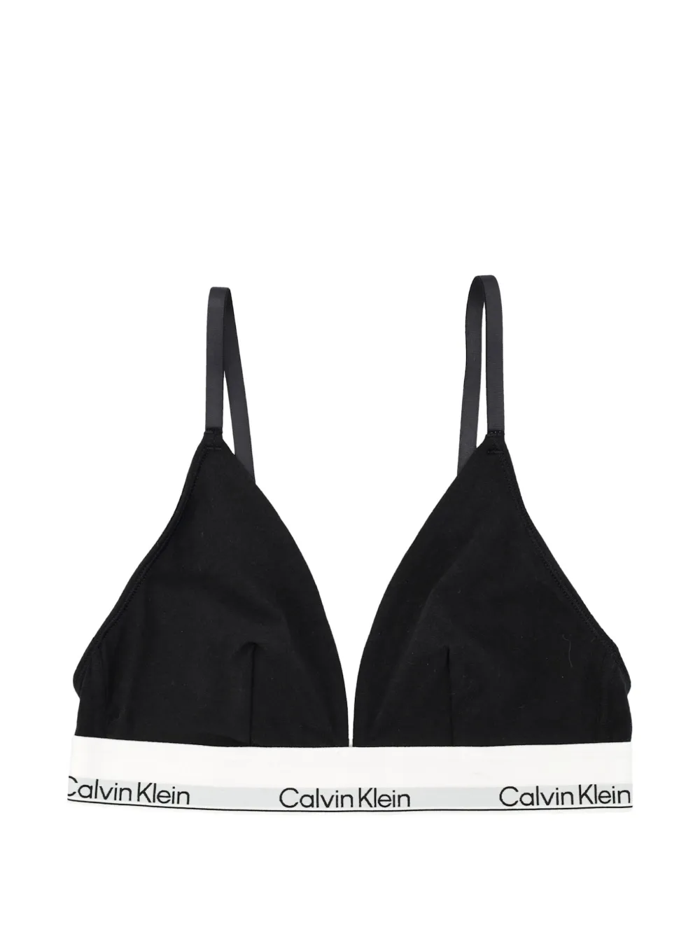 Calvin Klein Reggiseno a triangolo con logo - Nero