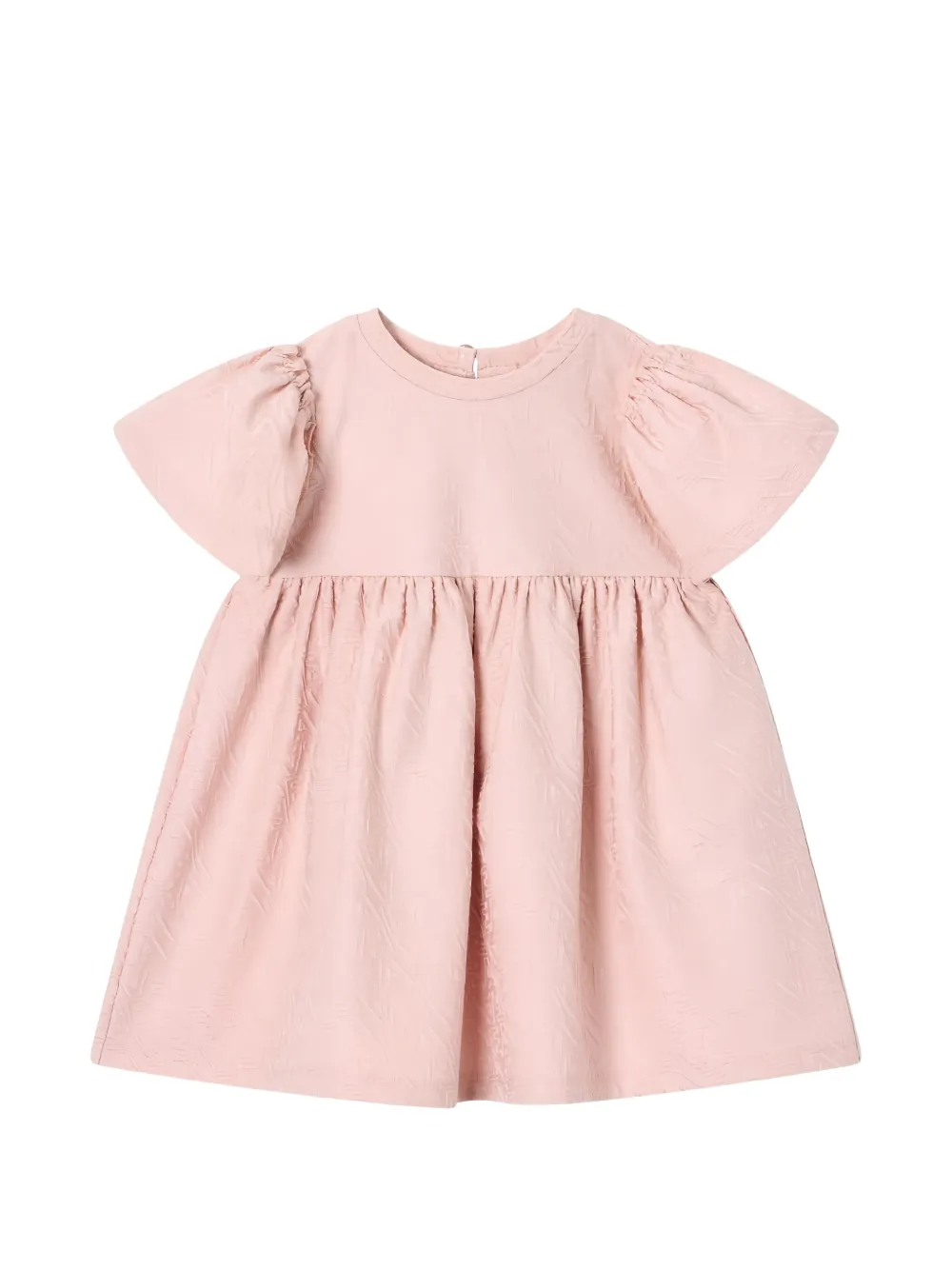 Emporio Armani Kids interlock-jersey logo-lettering dress - Pink