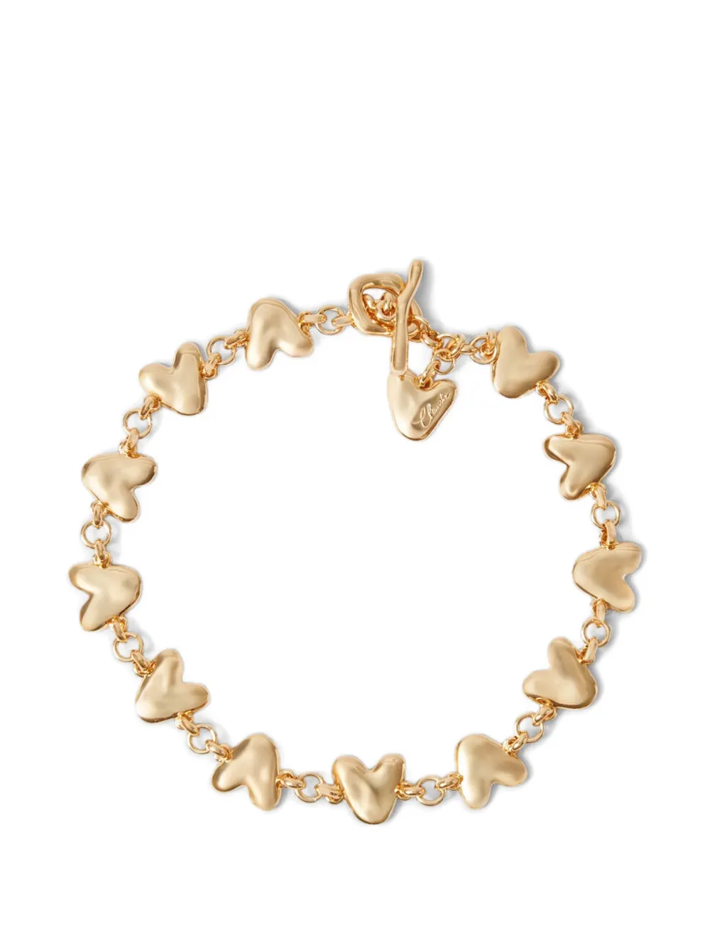 Claudie Pierlot Hammered Heart chain necklace - Oro
