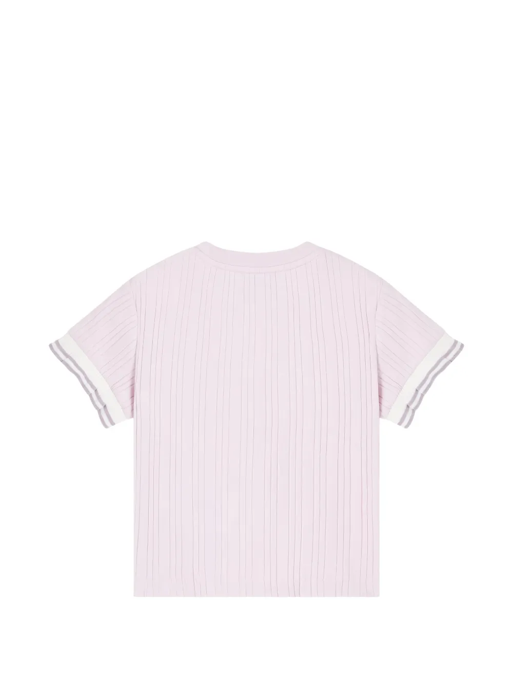 Emporio Armani Kids T-shirt met ruchemouwen Paars