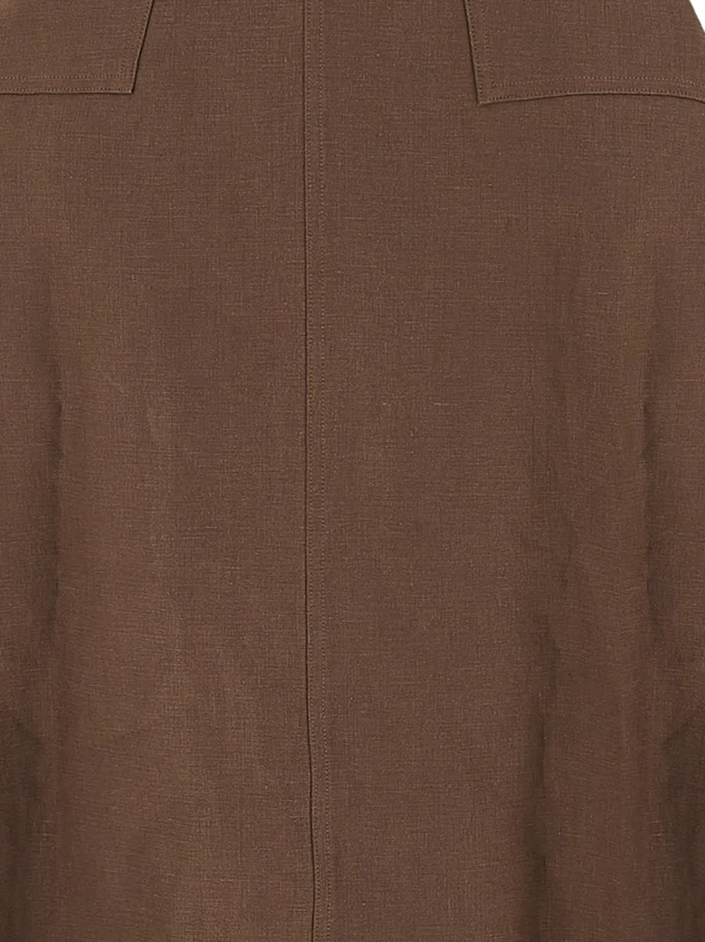Polo Ralph Lauren Midi-rok met A-lijn en vlakken Bruin