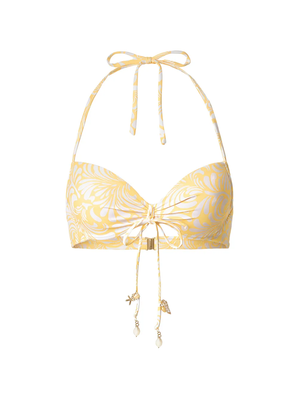 TWINSET floral-print push-up bikini top - Giallo