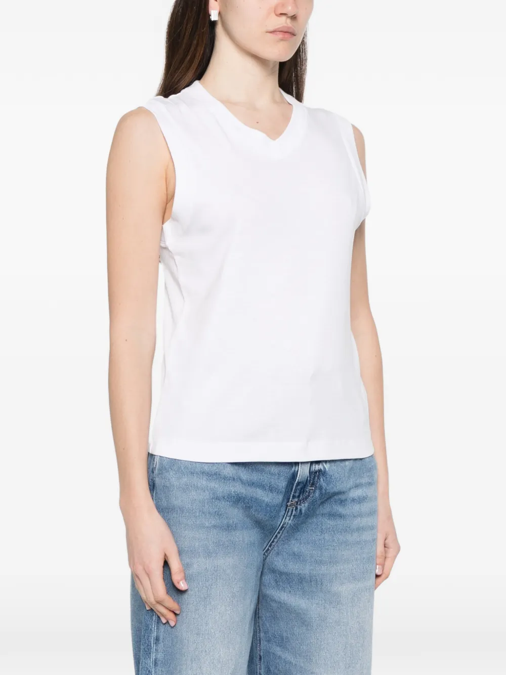 Vince Tanktop met V-hals Wit