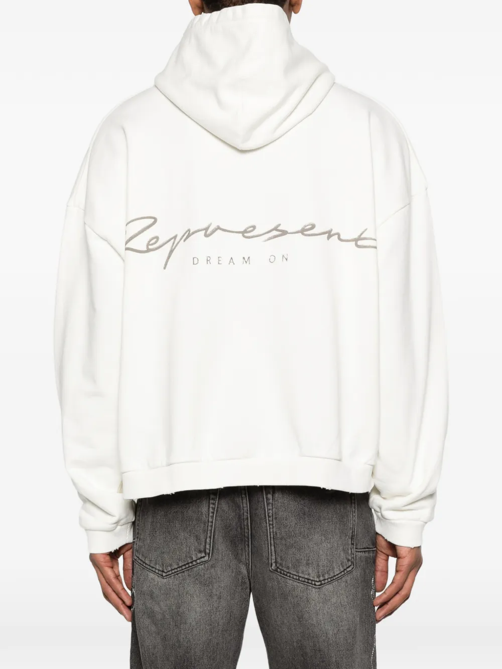 Represent Hoodie met hondenprint Beige