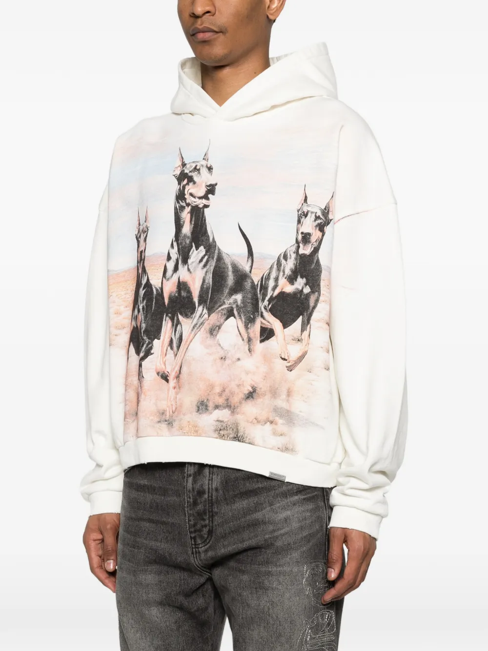  Represent Sudadera Con Capucha Y Perro Estampado - Neutro 