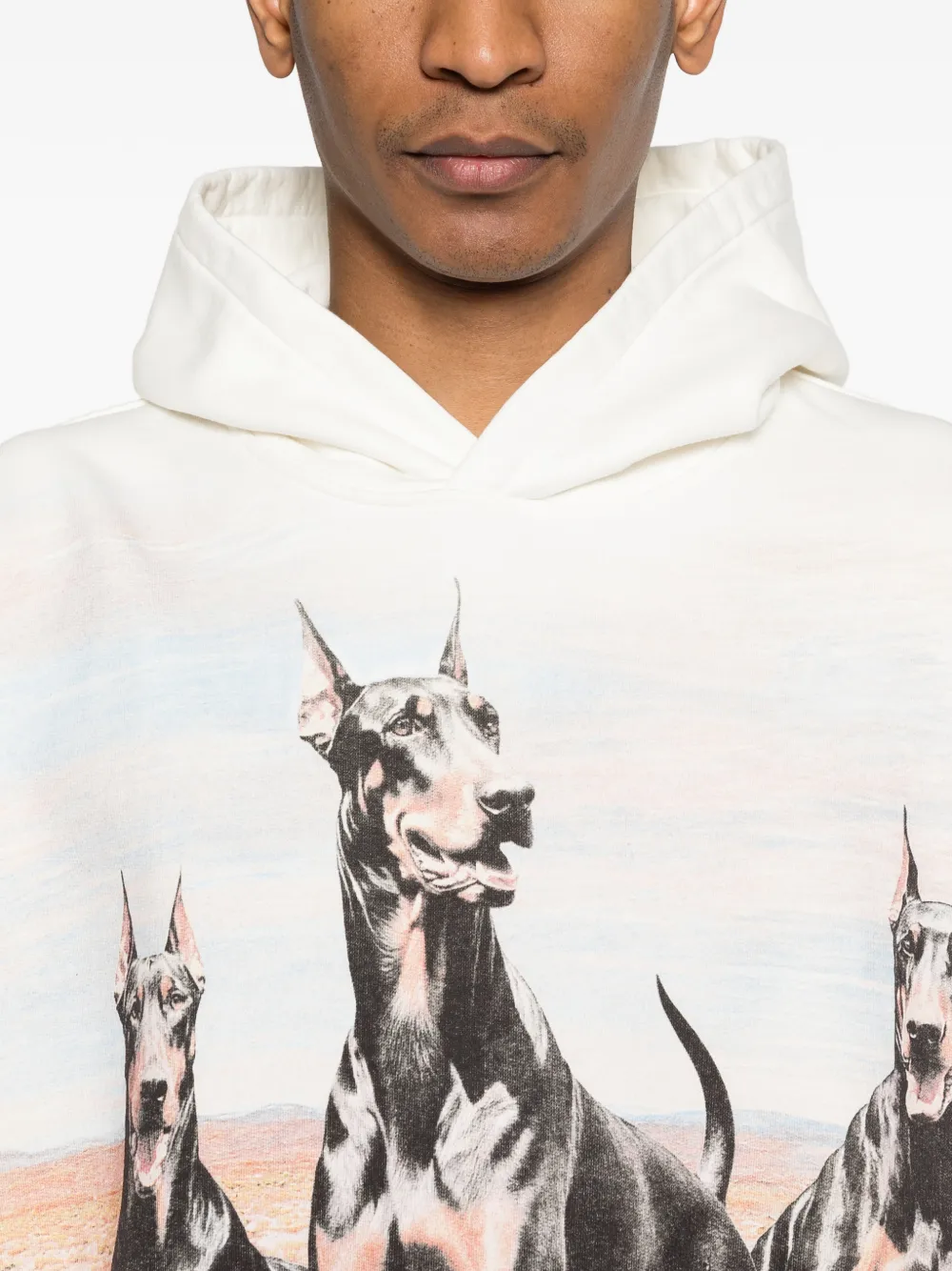 Represent Hoodie met hondenprint Beige