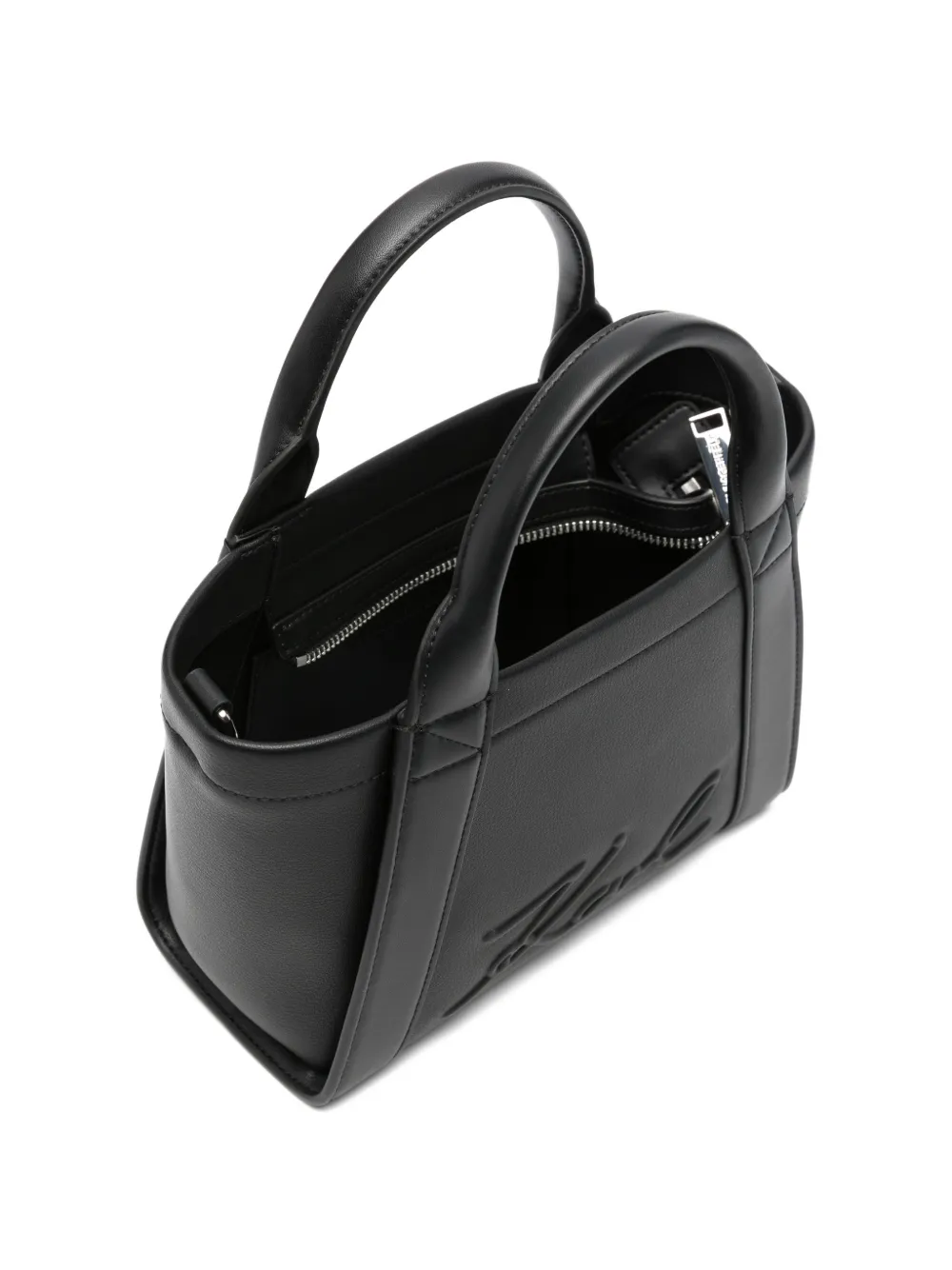 Karl Lagerfeld Ville kleine shopper met Karl-reliëf Zwart