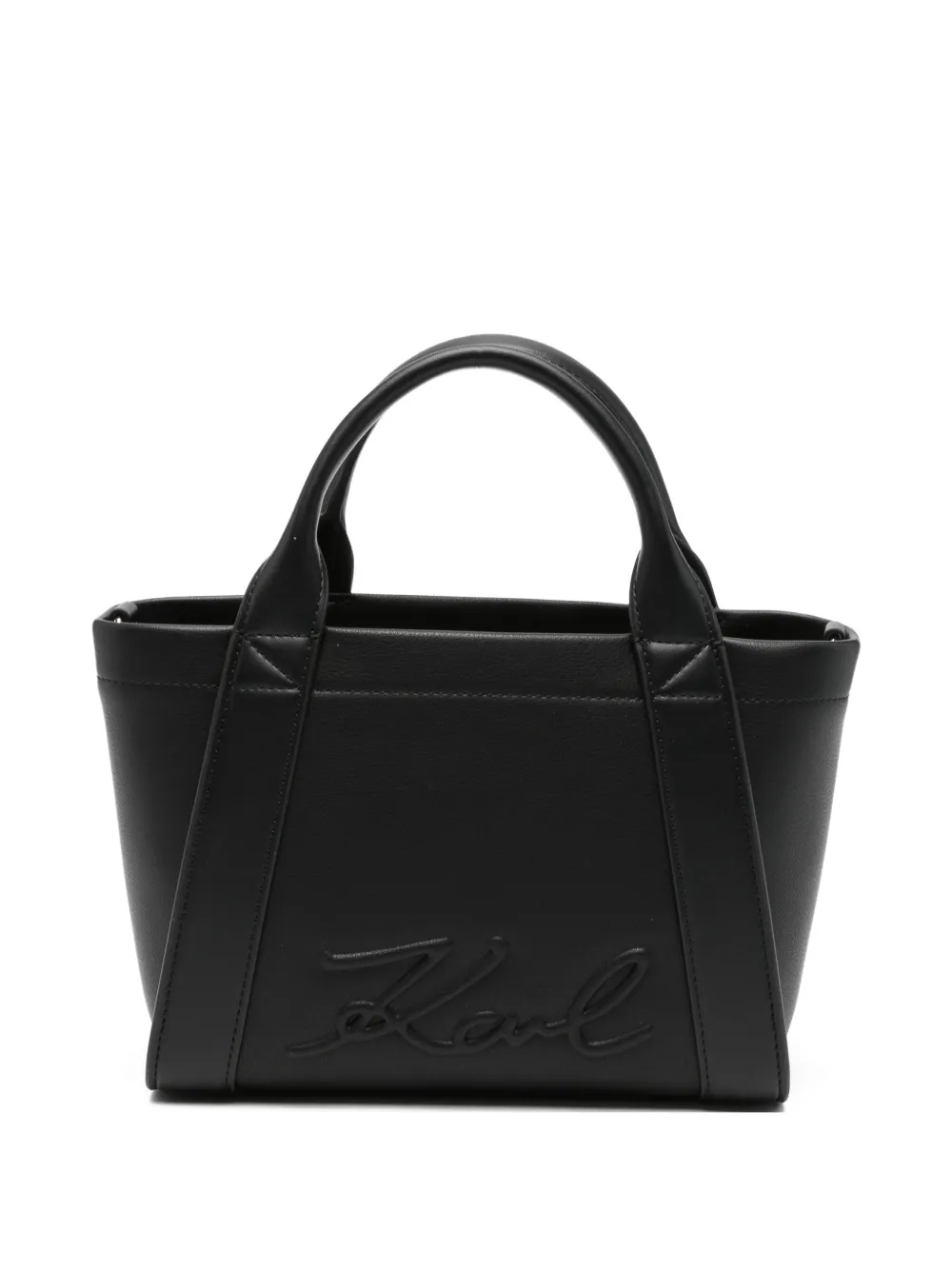 Karl Lagerfeld small K/Ville embossed-logo tote bag - Nero