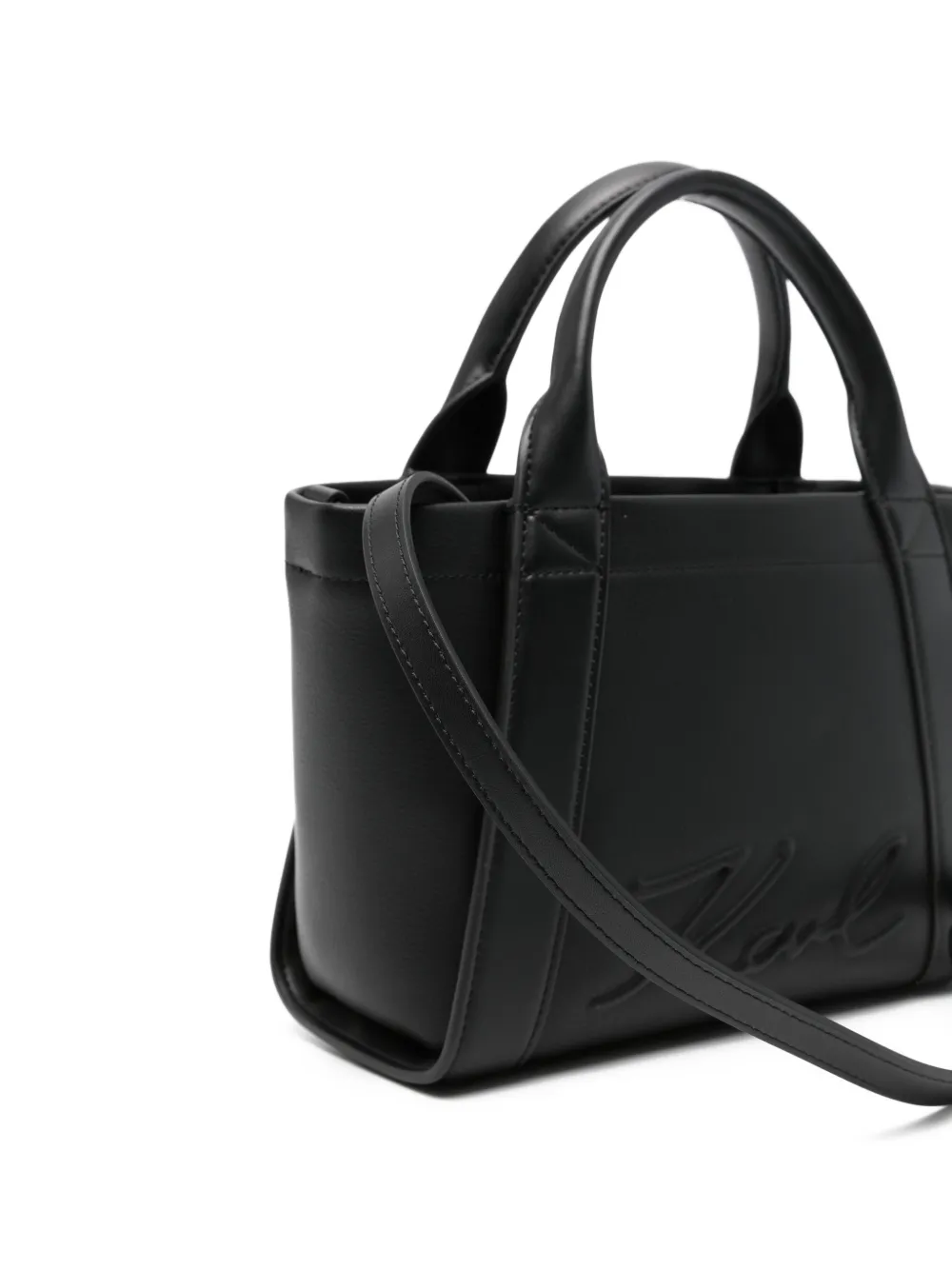 Karl Lagerfeld Ville kleine shopper met Karl-reliëf Zwart